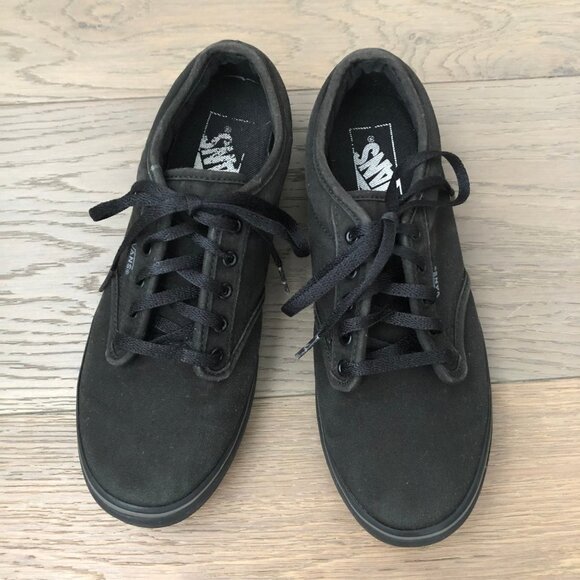 Vans Off The Wall Sporty Lace-Up Textile Sneakers in Black Sz 7.5 - Picture 11 of 12